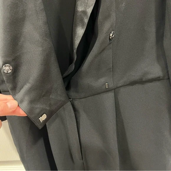Banana Republic Women’s Tuxedo Jumpsuit Black Tailored One Piece Pant Suit 4 - Picture 8 of 11